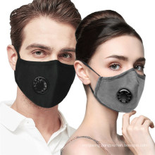 Dust Pm2.5 with 2 Replaceable Filter Anti Pollution Face Mask Cotton Washable Mask with Air Valve